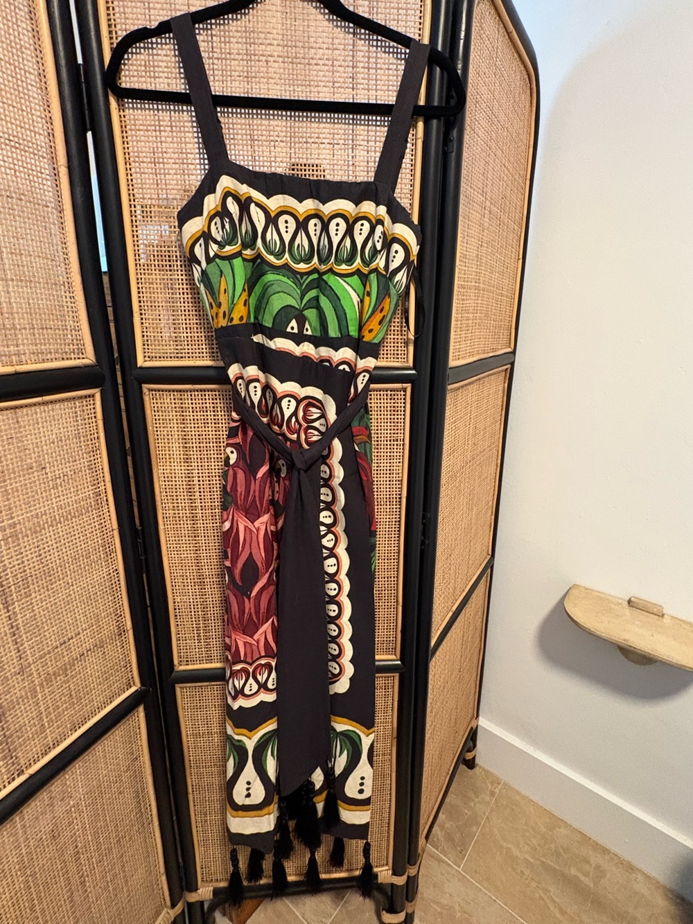 FARM Rio Multicolor midi Dress with Tassel Belt - Picture 3 of 4